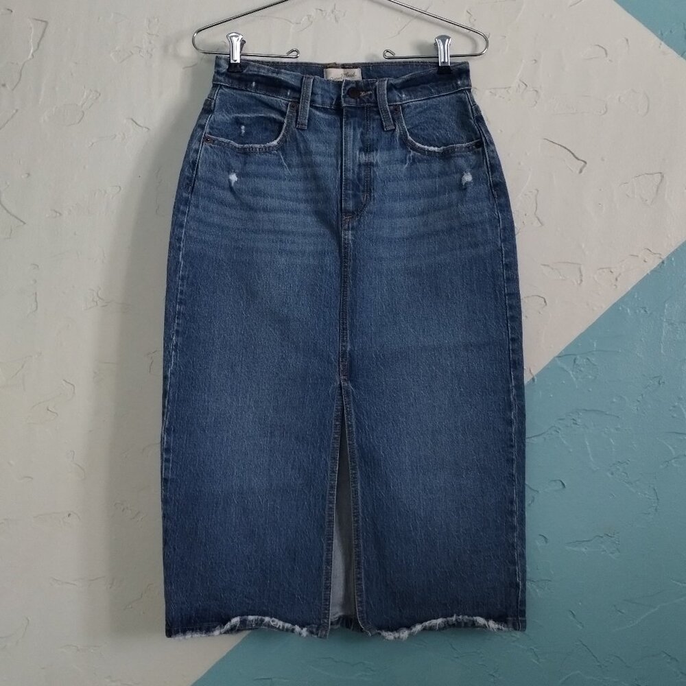 Universal Thread High-Rise Midi Jean Skirt - Picture 4 of 11